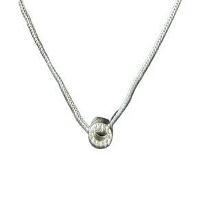 Elegant Imitation Silver with Cubic Zirconia Diamonds Pendant Necklace